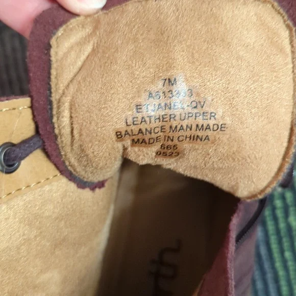 Earth Leather Brown Lace-Up Boots - Picture 3 of 3